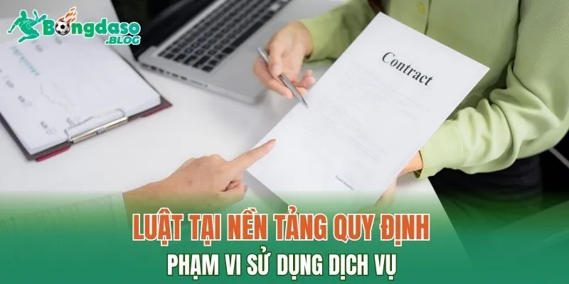 Luật tại nền tảng quy định phạm vi sử dụng dịch vụ 