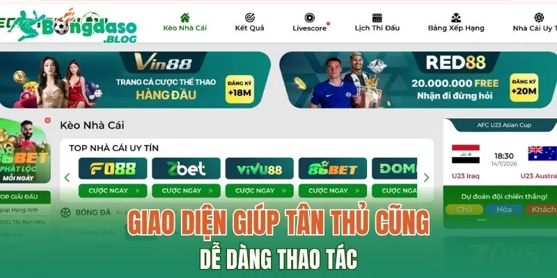 Giao diện giúp tân thủ cũng dễ dàng thao tác